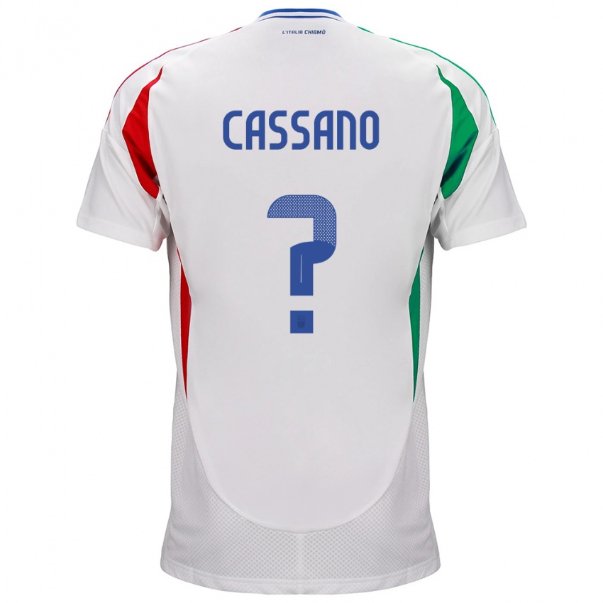 Hombre Camiseta Italia Claudio Cassano #0 Blanco 2ª Equipación 24-26 La Camisa Chile