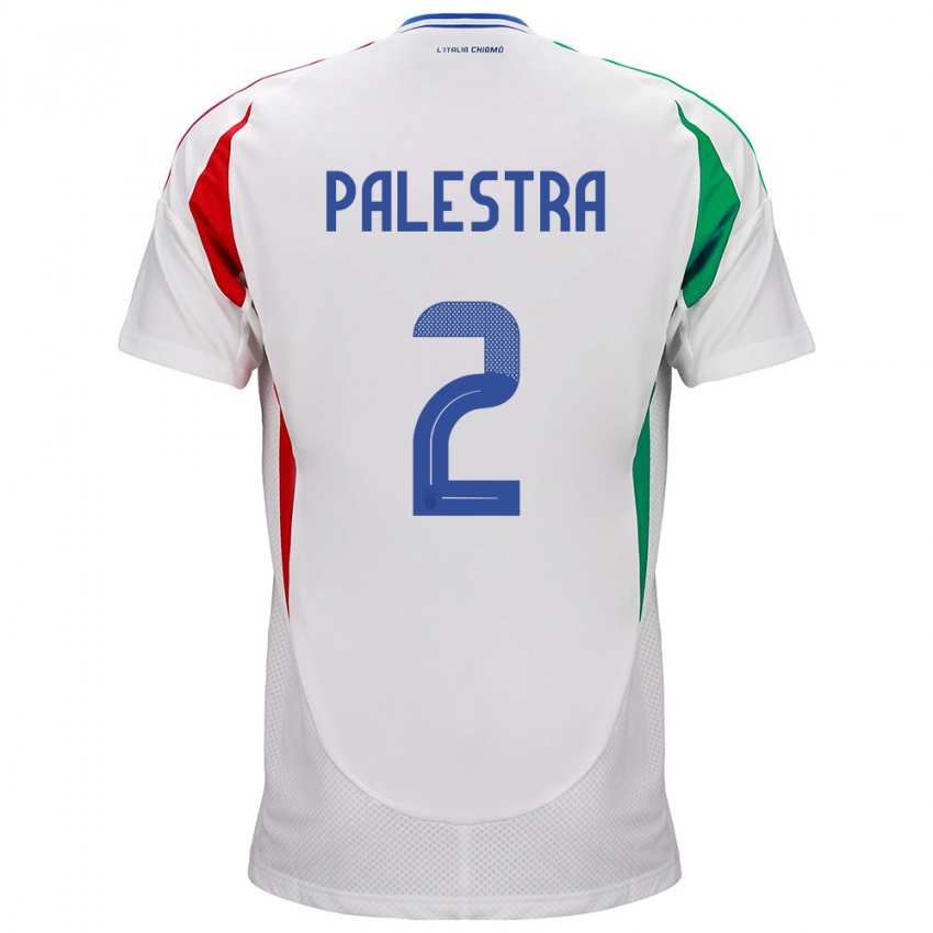 Hombre Camiseta Italia Marco Palestra #2 Blanco 2ª Equipación 24-26 La Camisa Chile