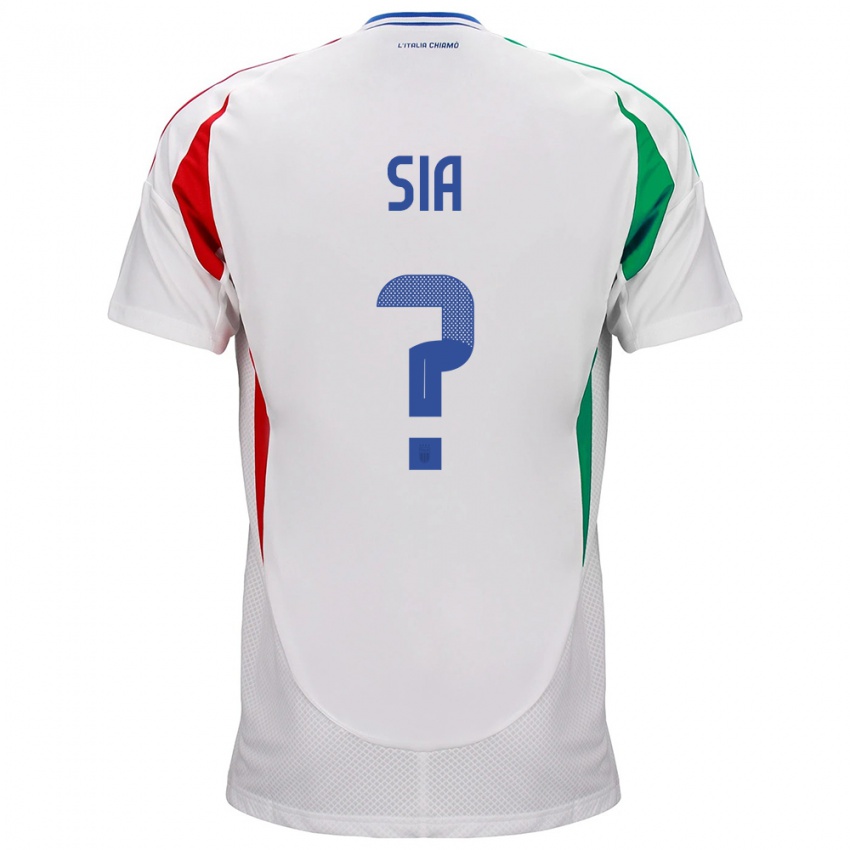 Hombre Camiseta Italia Diego Sia #0 Blanco 2ª Equipación 24-26 La Camisa Chile