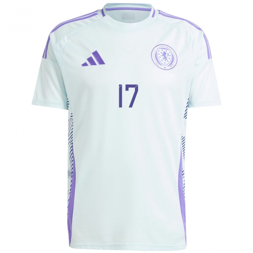 Hombre Camiseta Escocia Jacob Macintyre #17 Azul Menta Claro 2ª Equipación 24-26 La Camisa Chile