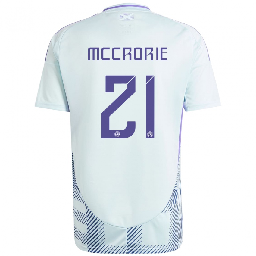 Hombre Camiseta Escocia Robby Mccrorie #21 Azul Menta Claro 2ª Equipación 24-26 La Camisa Chile