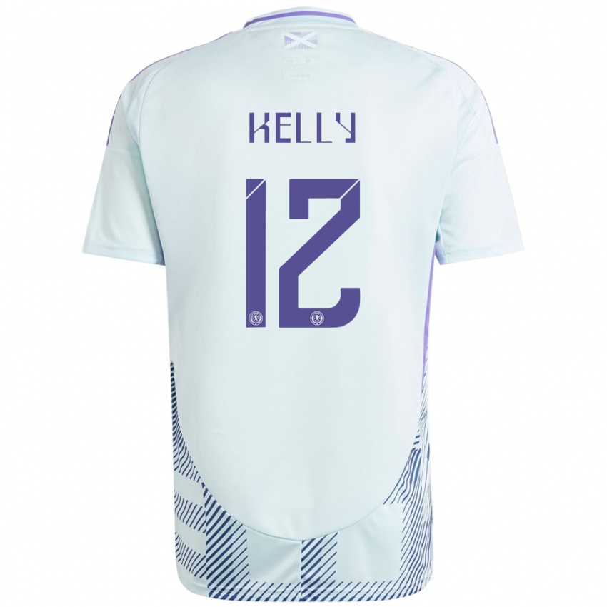 Hombre Camiseta Escocia Liam Kelly #12 Azul Menta Claro 2ª Equipación 24-26 La Camisa Chile