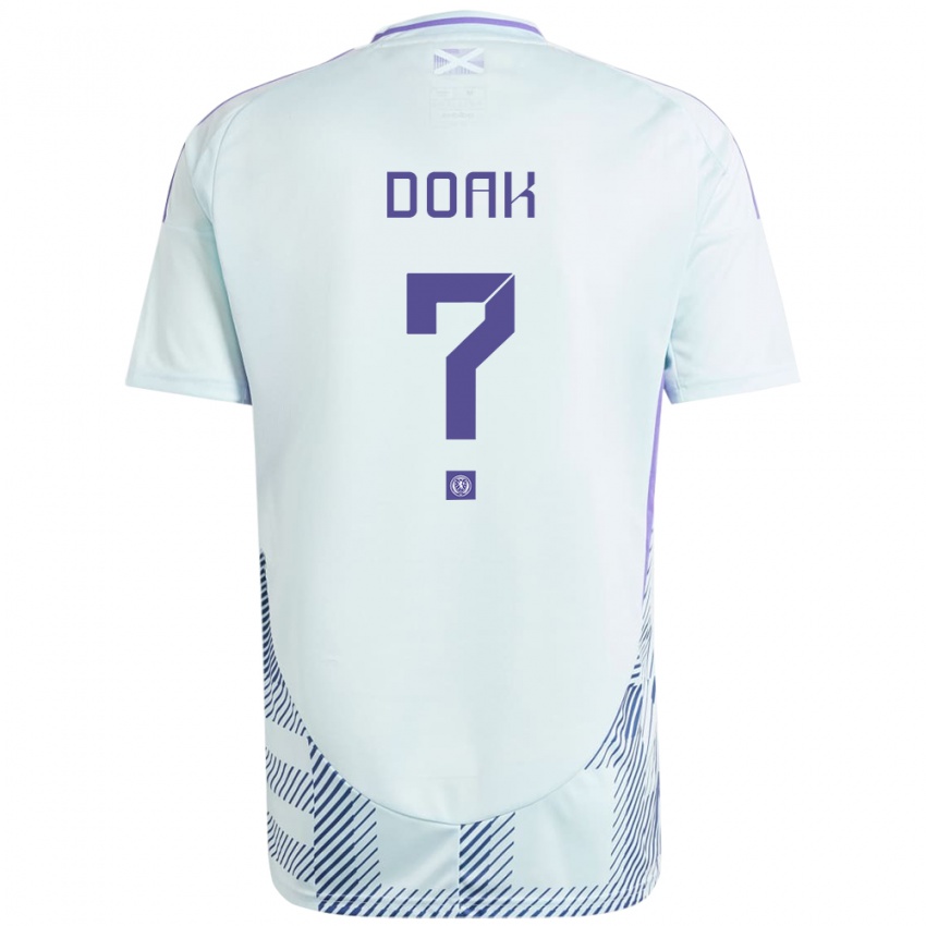 Hombre Camiseta Escocia Ben Doak #0 Azul Menta Claro 2ª Equipación 24-26 La Camisa Chile