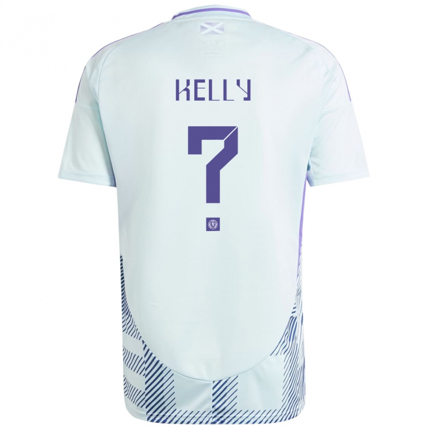 Hombre Camiseta Escocia Daniel Kelly #0 Azul Menta Claro 2ª Equipación 24-26 La Camisa Chile