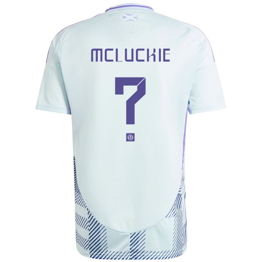 Hombre Camiseta Escocia Bobby Mcluckie #0 Azul Menta Claro 2ª Equipación 24-26 La Camisa Chile