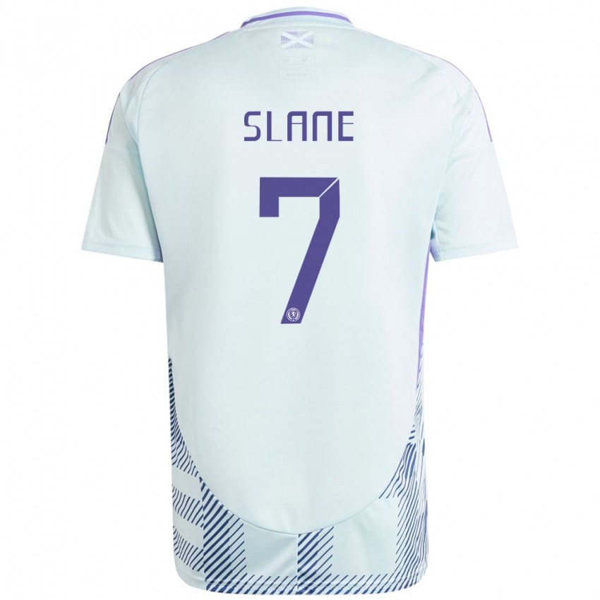 Hombre Camiseta Escocia Paul Slane #7 Azul Menta Claro 2ª Equipación 24-26 La Camisa Chile