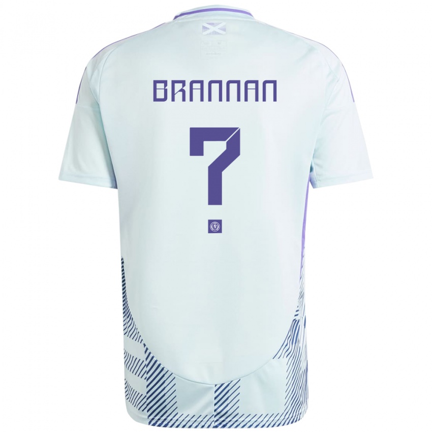 Hombre Camiseta Escocia Ben Brannan #0 Azul Menta Claro 2ª Equipación 24-26 La Camisa Chile
