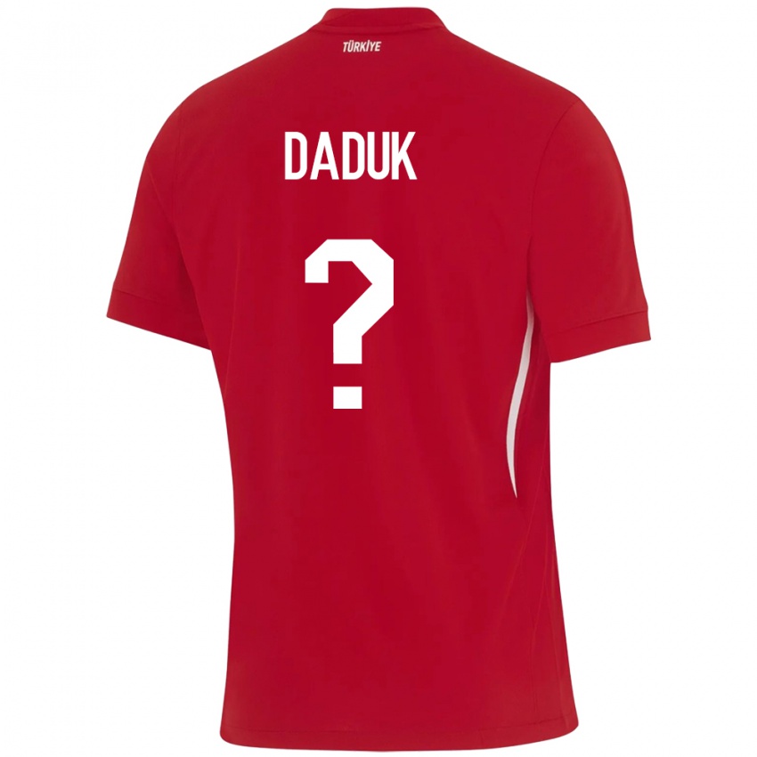 Hombre Camiseta Turquía Emir Dadük #0 Rojo 2ª Equipación 24-26 La Camisa Chile