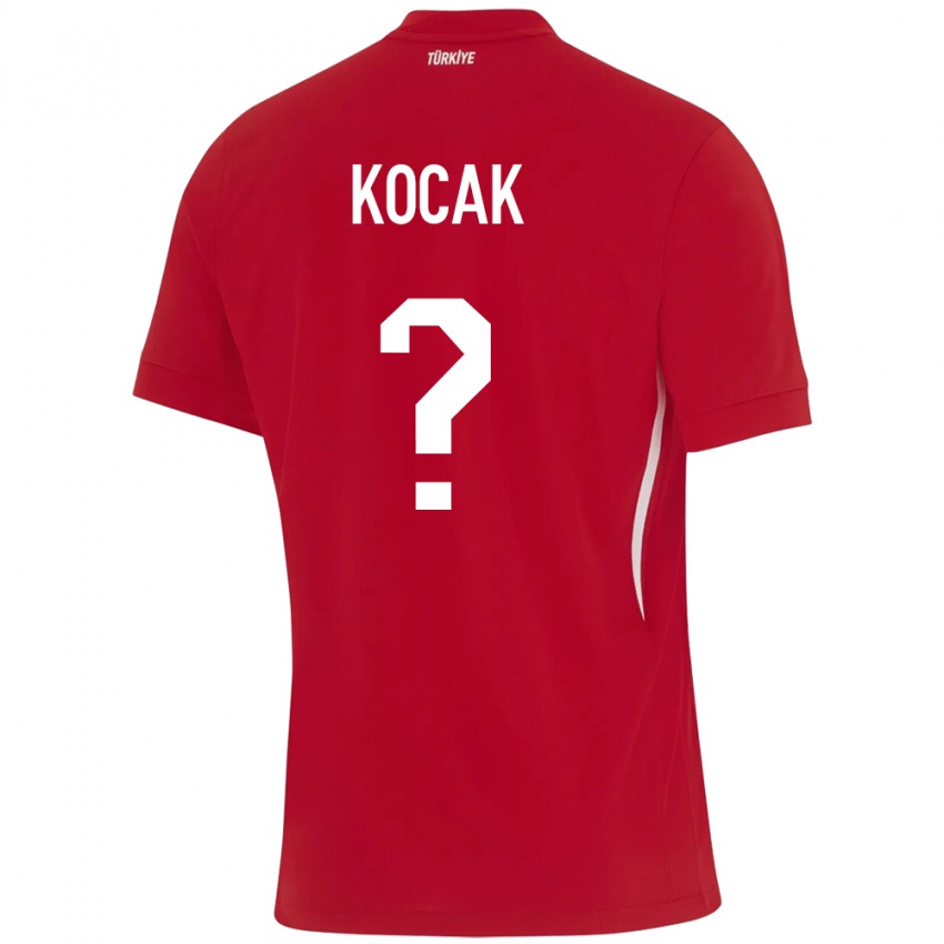 Hombre Camiseta Turquía Furkan Koçak #0 Rojo 2ª Equipación 24-26 La Camisa Chile