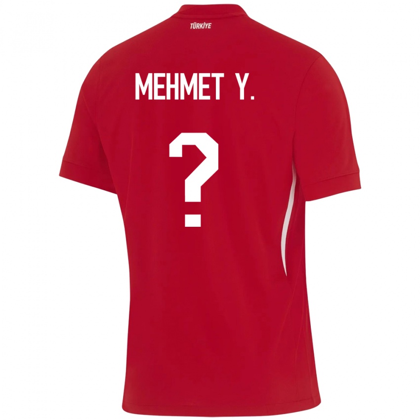 Hombre Camiseta Turquía Mehmet Yildirim #0 Rojo 2ª Equipación 24-26 La Camisa Chile