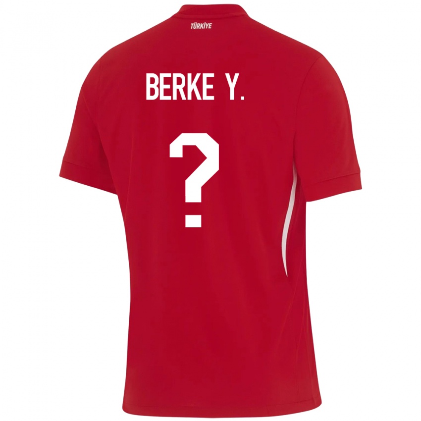 Hombre Camiseta Turquía Berke Yıldırım #0 Rojo 2ª Equipación 24-26 La Camisa Chile