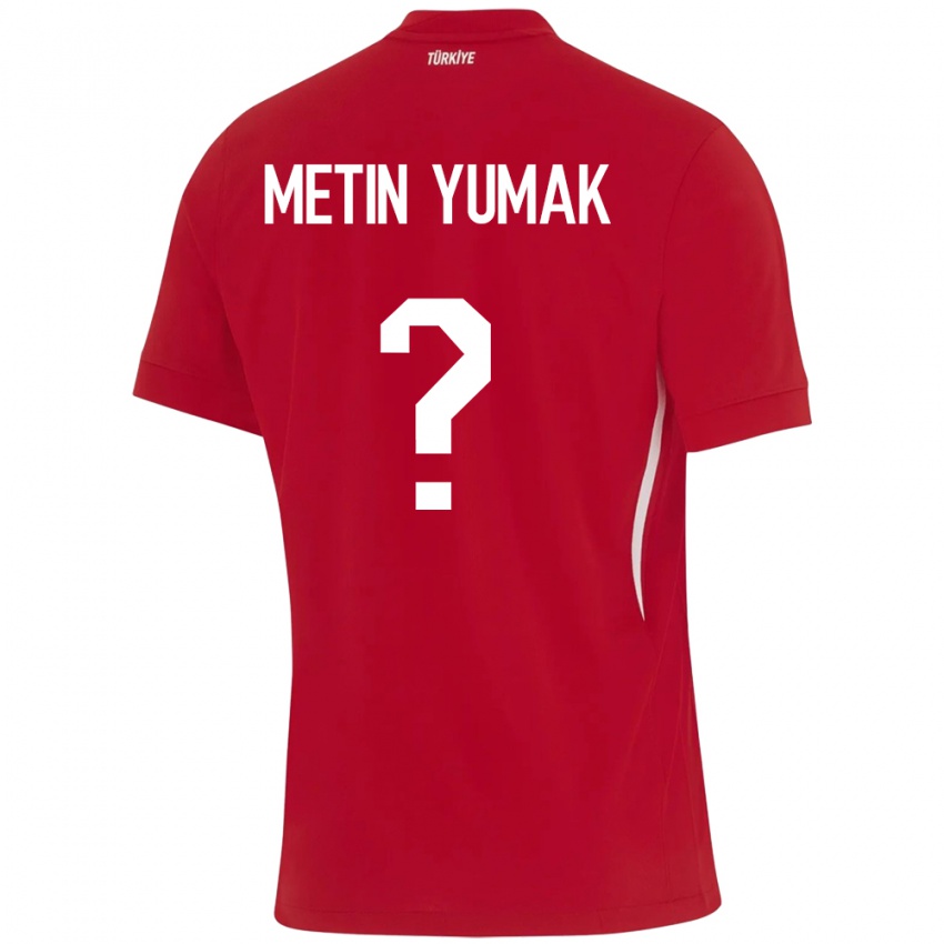 Hombre Camiseta Turquía Yiğit Metin Yumak #0 Rojo 2ª Equipación 24-26 La Camisa Chile