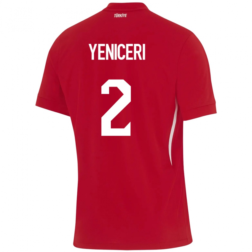 Hombre Camiseta Turquía Berna Yeniçeri #2 Rojo 2ª Equipación 24-26 La Camisa Chile