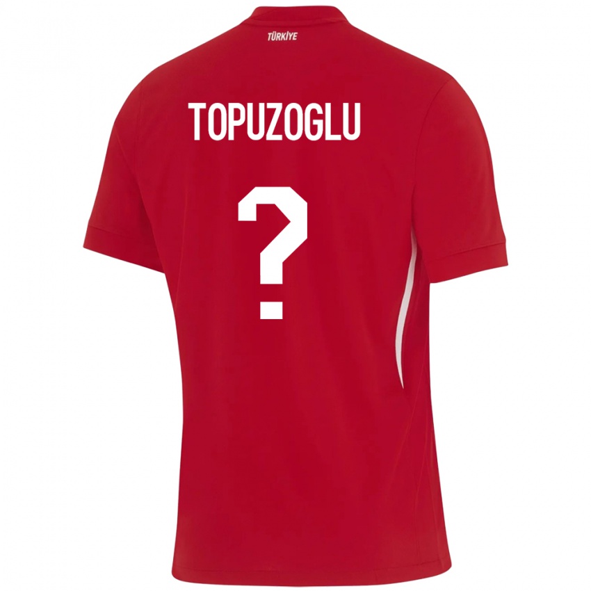 Hombre Camiseta Turquía Berna Topuzoğlu #0 Rojo 2ª Equipación 24-26 La Camisa Chile
