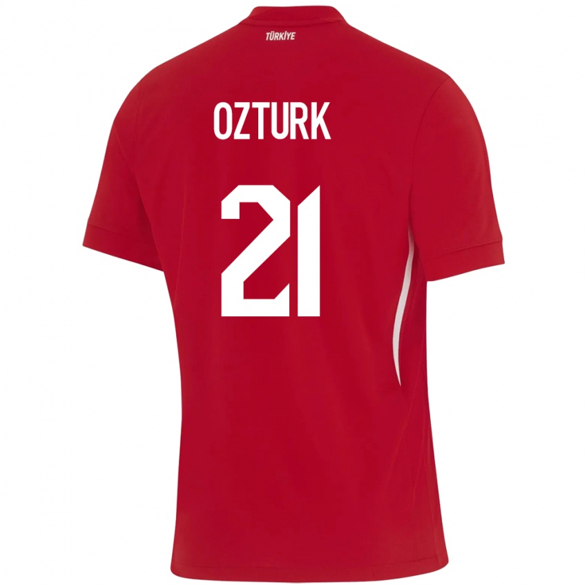 Hombre Camiseta Turquía Melike Öztürk #21 Rojo 2ª Equipación 24-26 La Camisa Chile