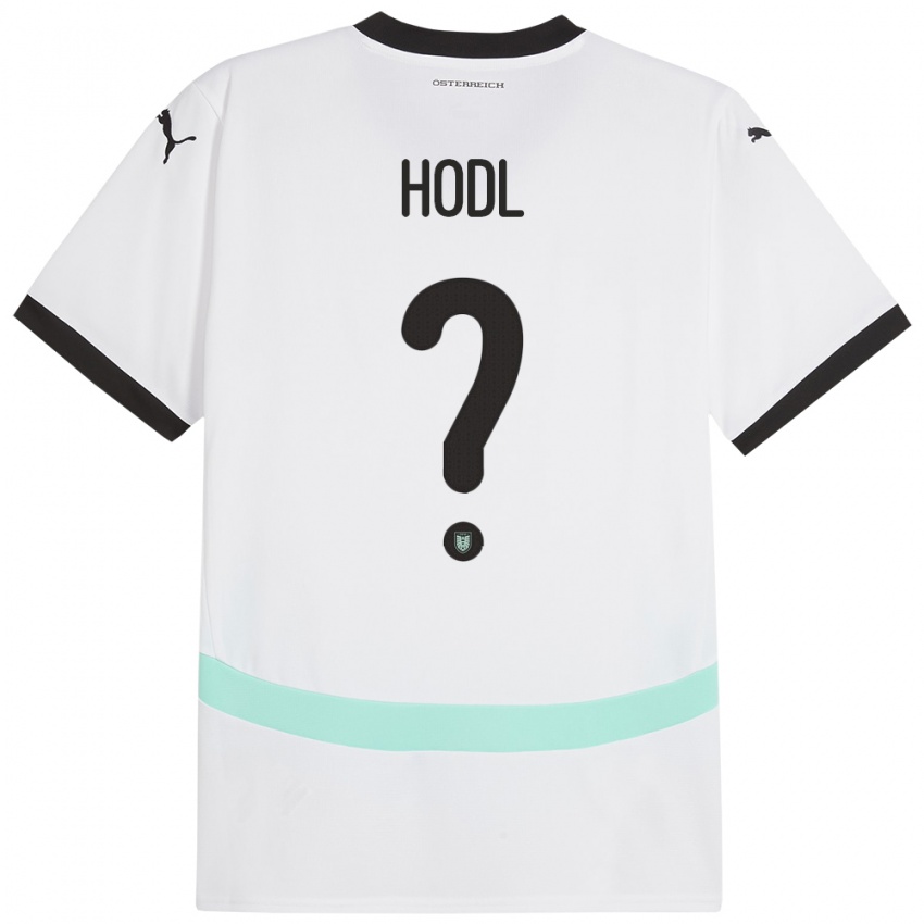 Hombre Camiseta Austria Jacob Hödl #0 Blanco 2ª Equipación 24-26 La Camisa Chile