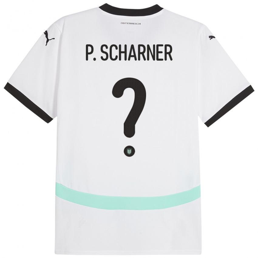 Hombre Camiseta Austria Paul Scharner #0 Blanco 2ª Equipación 24-26 La Camisa Chile