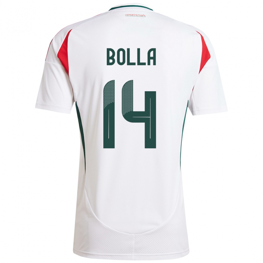 Hombre Camiseta Hungría Bendegúz Bolla #14 Blanco 2ª Equipación 24-26 La Camisa Chile