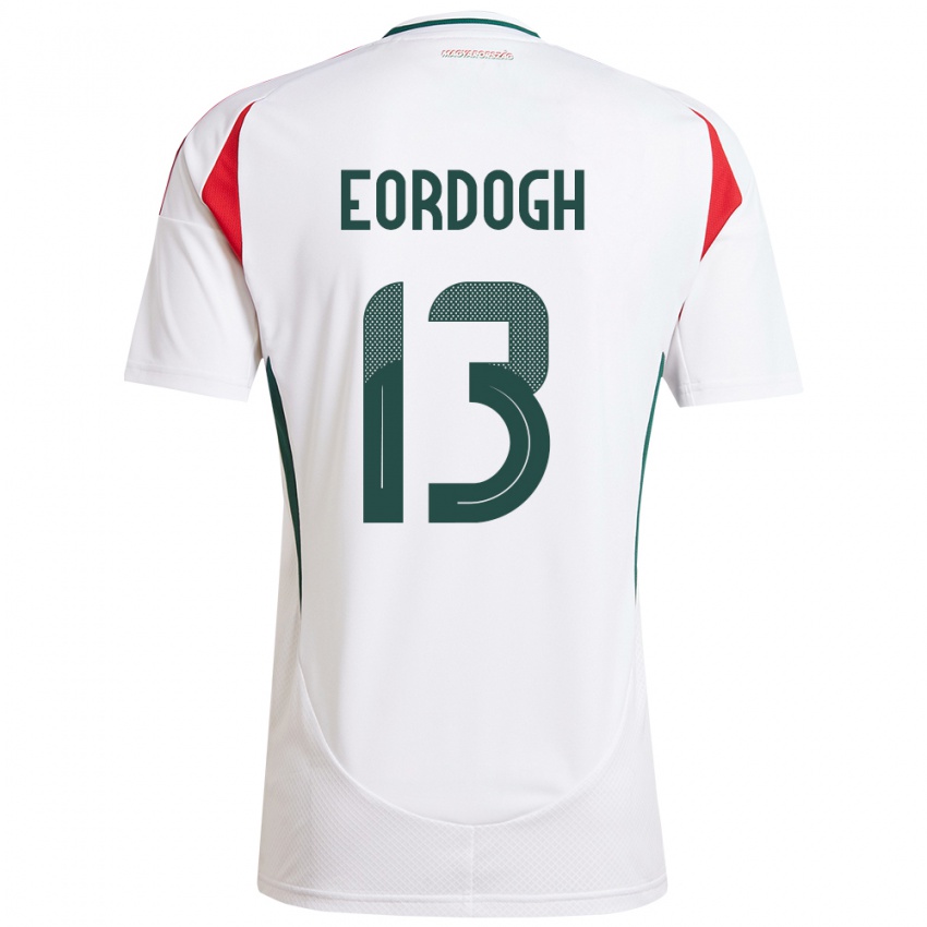 Hombre Camiseta Hungría András Eördögh #13 Blanco 2ª Equipación 24-26 La Camisa Chile