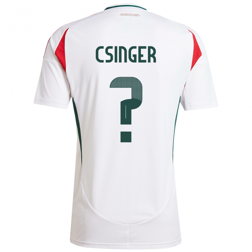 Hombre Camiseta Hungría Márk Csinger #0 Blanco 2ª Equipación 24-26 La Camisa Chile