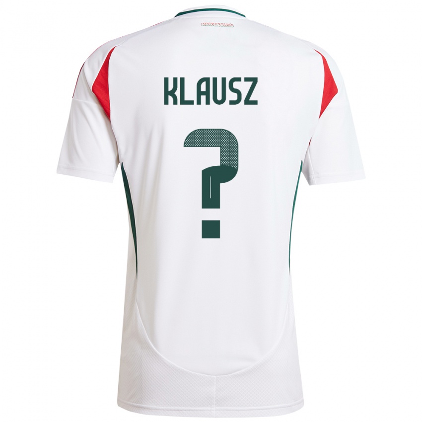 Hombre Camiseta Hungría Milán Klausz #0 Blanco 2ª Equipación 24-26 La Camisa Chile