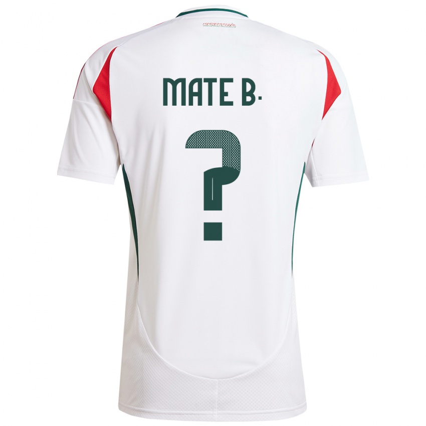 Hombre Camiseta Hungría Máté Balogh #0 Blanco 2ª Equipación 24-26 La Camisa Chile