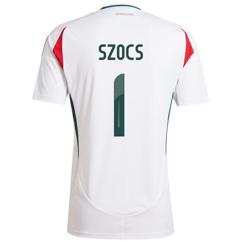 Hombre Camiseta Hungría Réka Szőcs #1 Blanco 2ª Equipación 24-26 La Camisa Chile