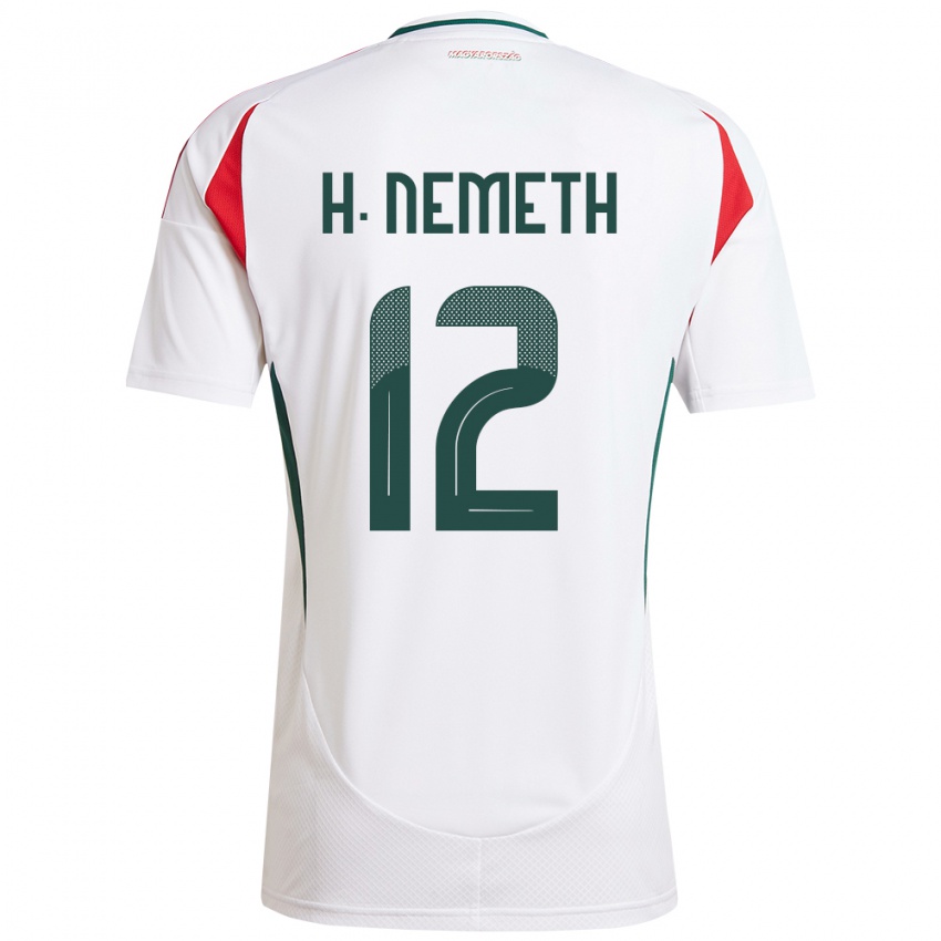 Hombre Camiseta Hungría Hanna Németh #12 Blanco 2ª Equipación 24-26 La Camisa Chile