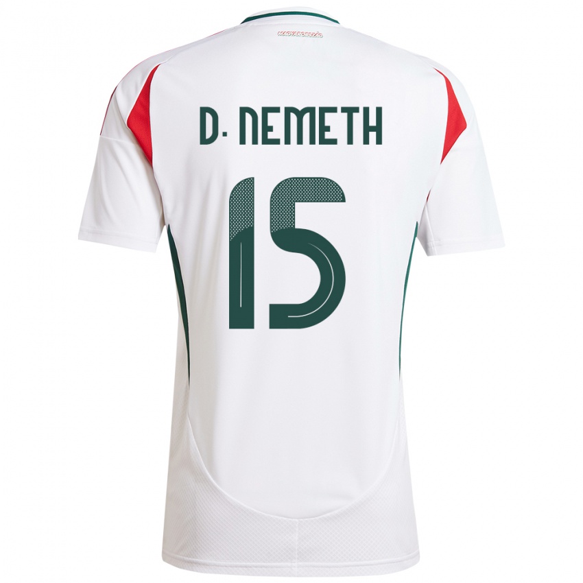 Hombre Camiseta Hungría Diana Németh #15 Blanco 2ª Equipación 24-26 La Camisa Chile