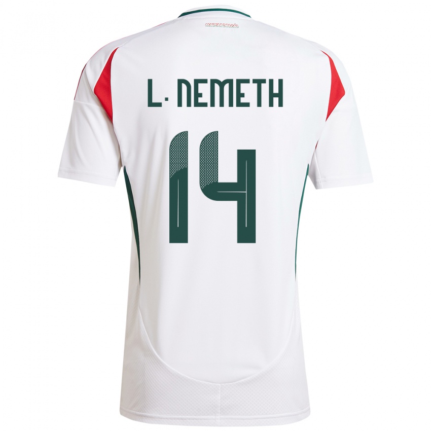 Hombre Camiseta Hungría Loretta Németh #14 Blanco 2ª Equipación 24-26 La Camisa Chile