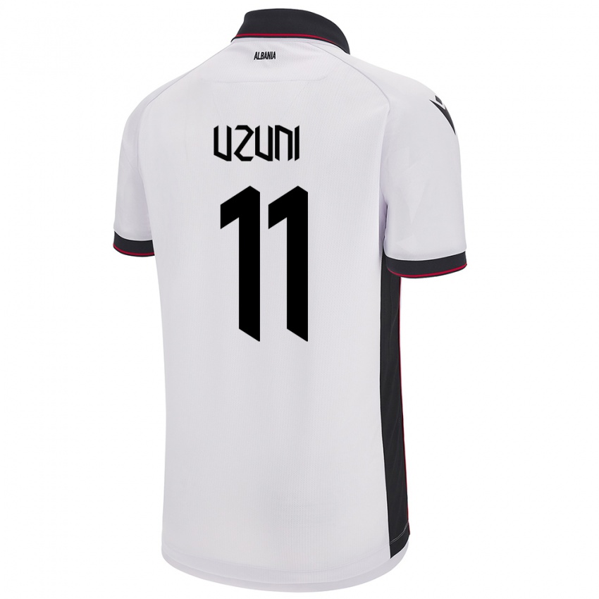 Hombre Camiseta Albania Myrto Uzuni #11 Blanco 2ª Equipación 24-26 La Camisa Chile