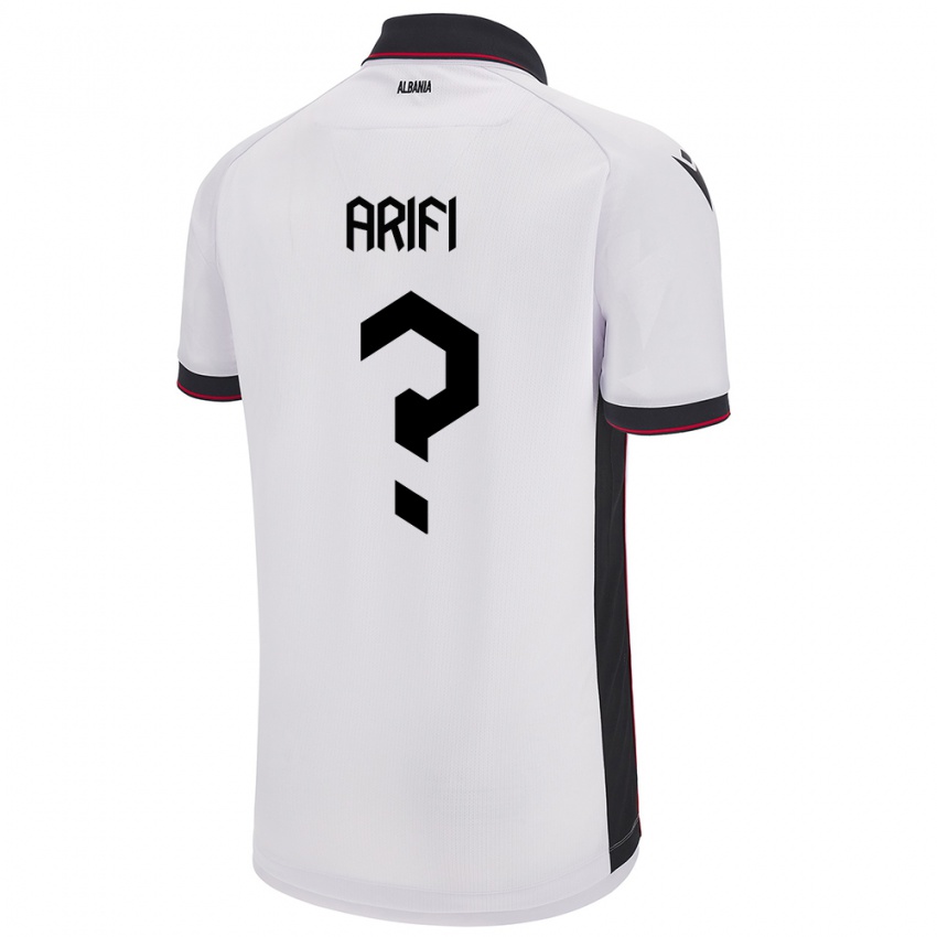 Hombre Camiseta Albania Ergis Arifi #0 Blanco 2ª Equipación 24-26 La Camisa Chile