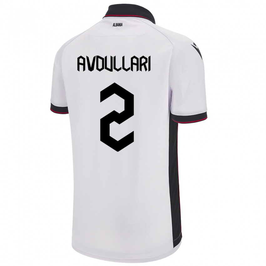 Hombre Camiseta Albania Davide Avdullari #2 Blanco 2ª Equipación 24-26 La Camisa Chile