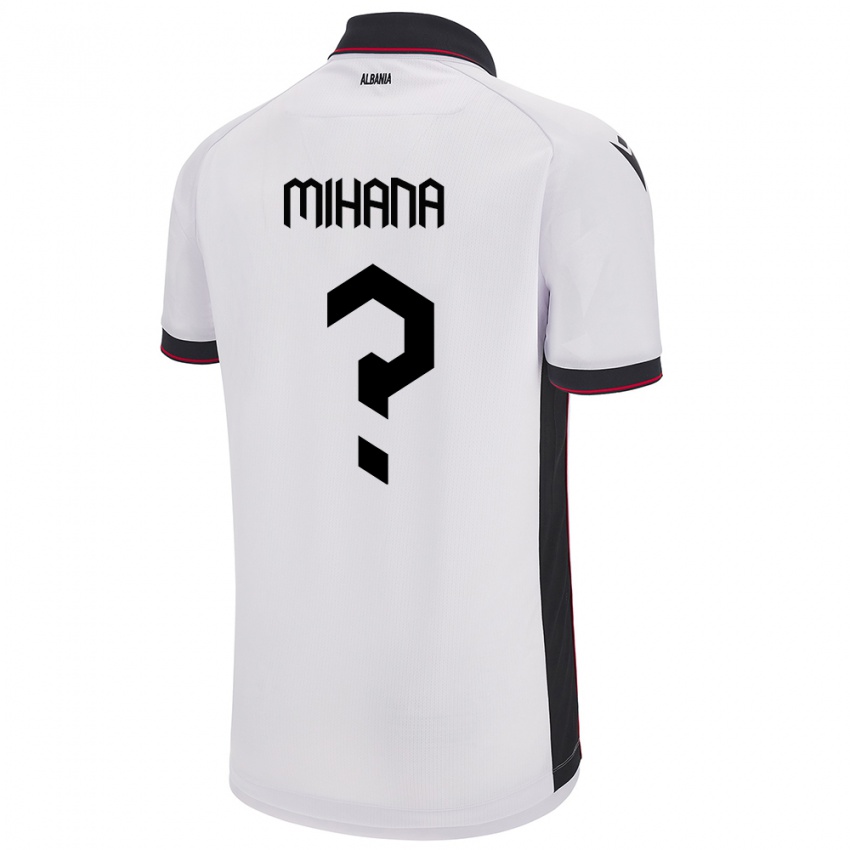 Hombre Camiseta Albania Emiljano Mihana #0 Blanco 2ª Equipación 24-26 La Camisa Chile