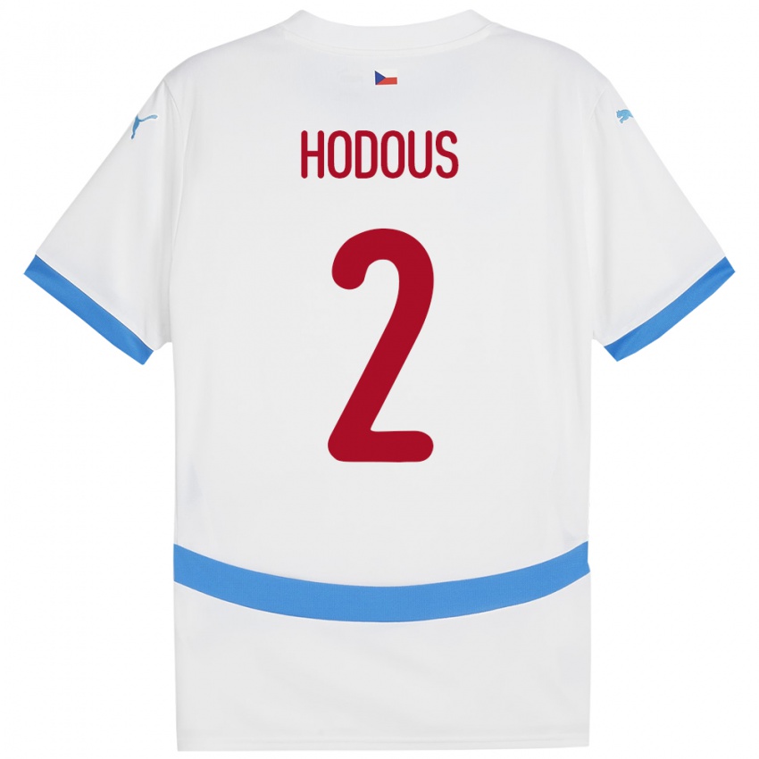 Hombre Camiseta Chequia Petr Hodous #2 Blanco 2ª Equipación 24-26 La Camisa Chile