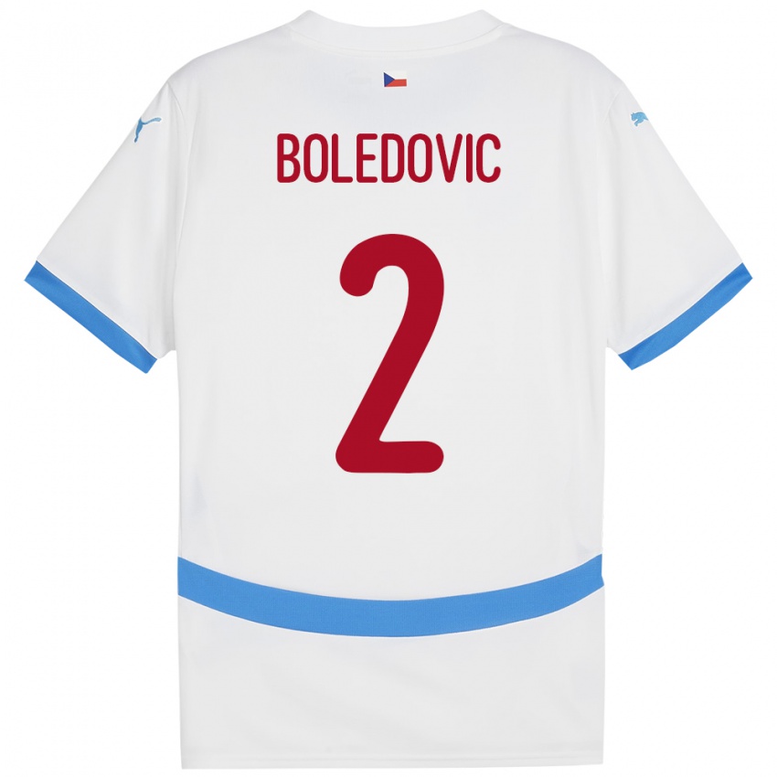 Hombre Camiseta Chequia Tobias Boledovic #2 Blanco 2ª Equipación 24-26 La Camisa Chile