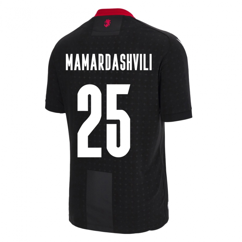 Hombre Camiseta Georgia Giorgi Mamardashvili #25 Negro 2ª Equipación 24-26 La Camisa Chile