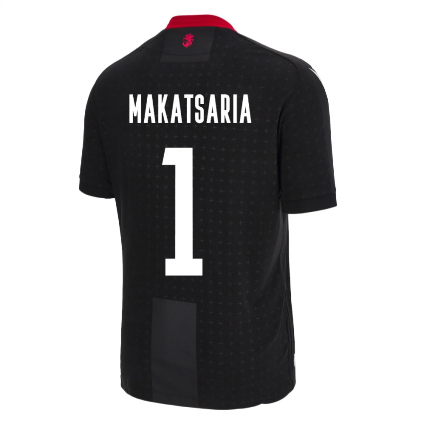 Hombre Camiseta Georgia Mikheil Makatsaria #1 Negro 2ª Equipación 24-26 La Camisa Chile