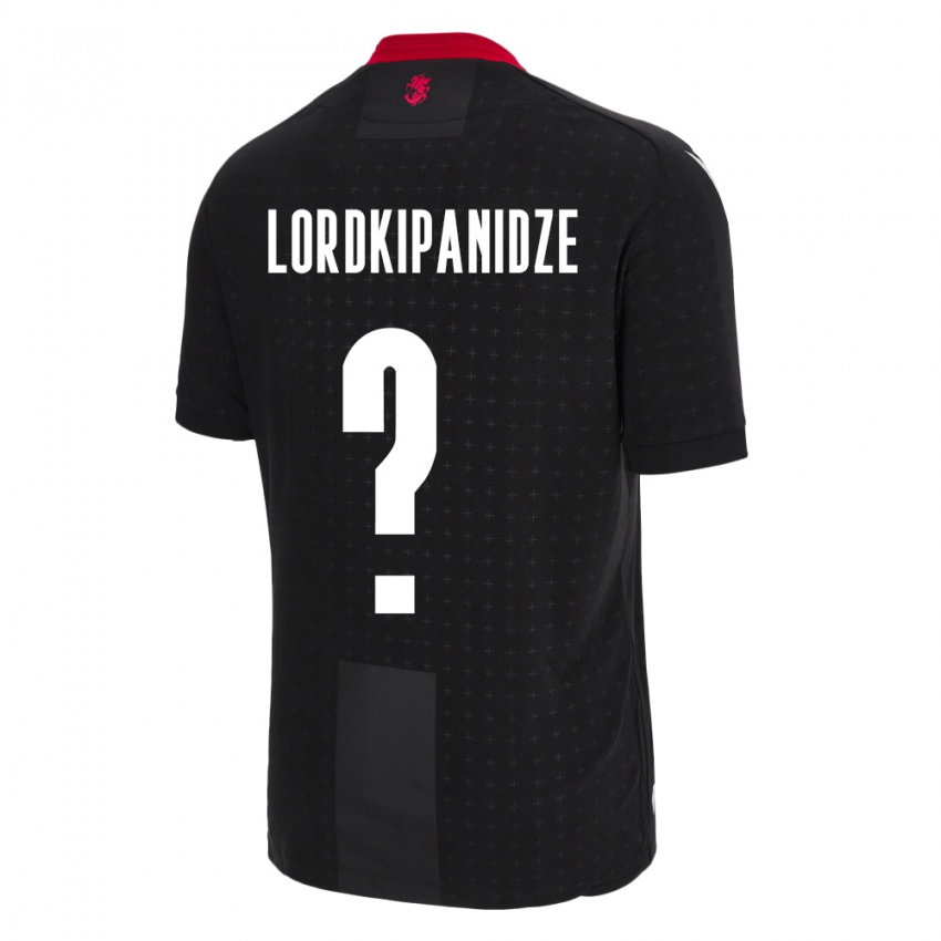 Hombre Camiseta Georgia Dachi Lordkipanidze #0 Negro 2ª Equipación 24-26 La Camisa Chile