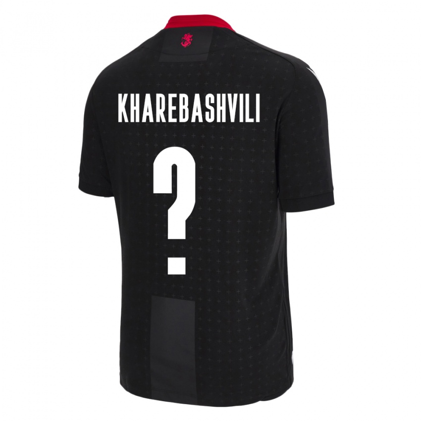 Hombre Camiseta Georgia Saba Kharebashvili #0 Negro 2ª Equipación 24-26 La Camisa Chile