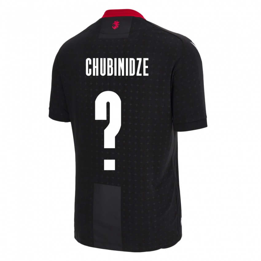 Hombre Camiseta Georgia George Chubinidze #0 Negro 2ª Equipación 24-26 La Camisa Chile