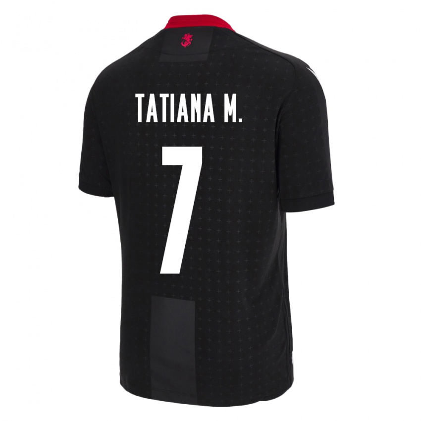 Hombre Camiseta Georgia Tatiana Matveeva #7 Negro 2ª Equipación 24-26 La Camisa Chile
