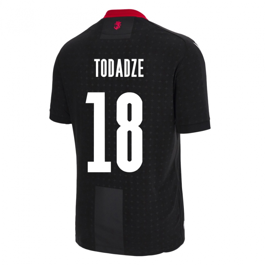 Hombre Camiseta Georgia Teona Todadze #18 Negro 2ª Equipación 24-26 La Camisa Chile