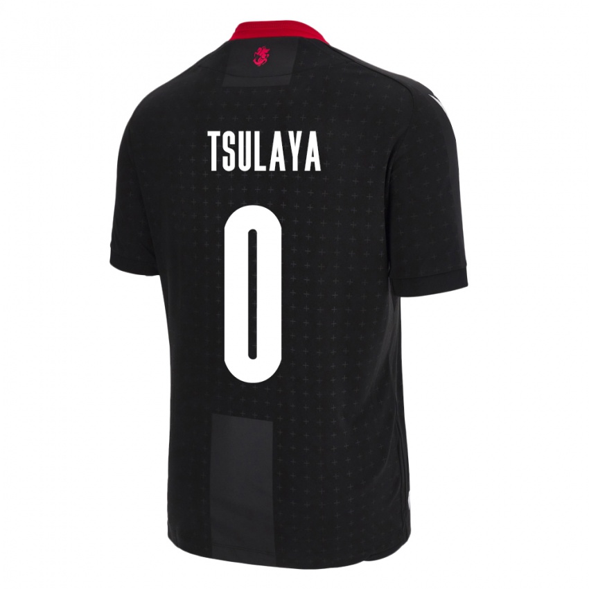 Hombre Camiseta Georgia Ana Tsulaya #0 Negro 2ª Equipación 24-26 La Camisa Chile