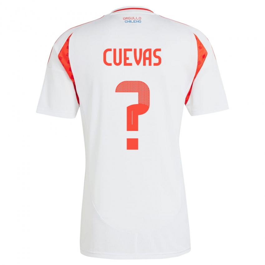 Hombre Camiseta Chile Yastin Cuevas #0 Blanco 2ª Equipación 24-26 La Camisa Chile