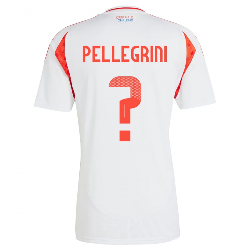 Hombre Camiseta Chile Maya Pellegrini #0 Blanco 2ª Equipación 24-26 La Camisa Chile