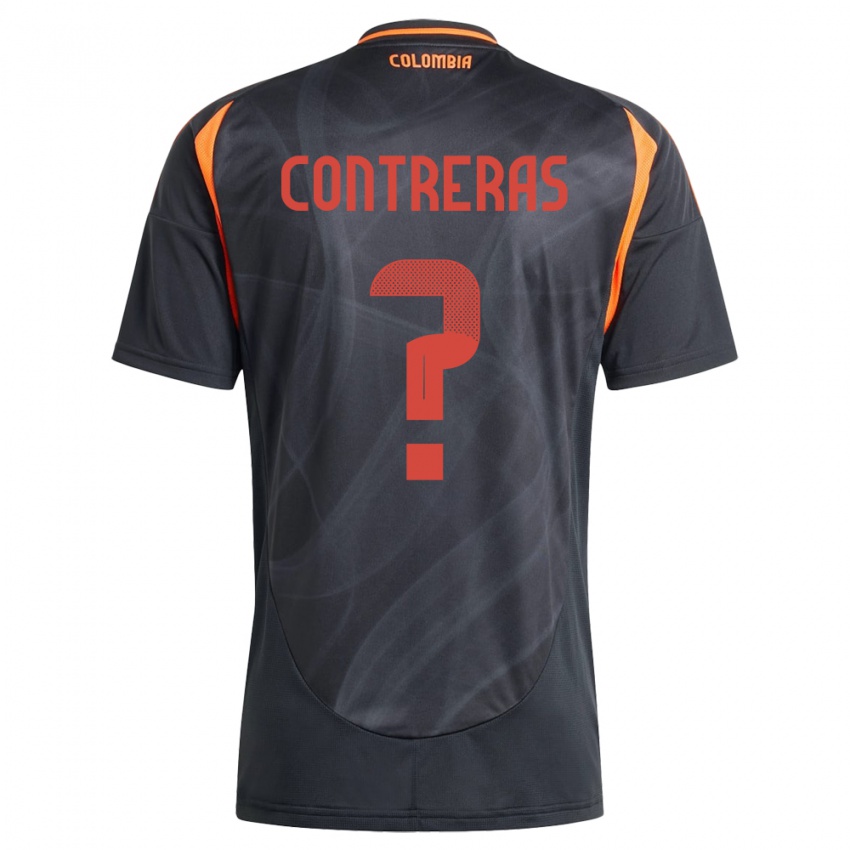 Hombre Camiseta Colombia David Contreras #0 Negro 2ª Equipación 24-26 La Camisa Chile