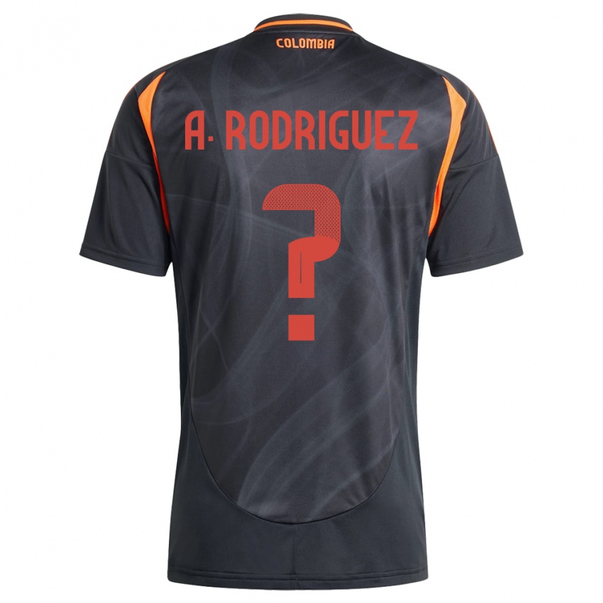 Hombre Camiseta Colombia Andrés Rodríguez #0 Negro 2ª Equipación 24-26 La Camisa Chile