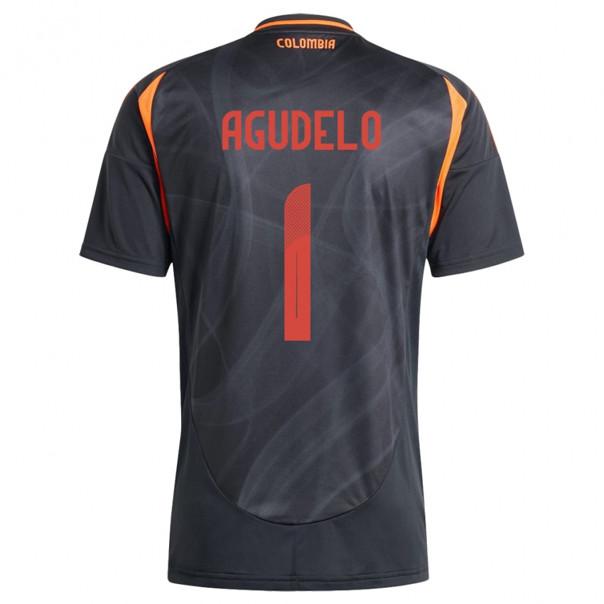 Hombre Camiseta Colombia Luisa Agudelo #1 Negro 2ª Equipación 24-26 La Camisa Chile