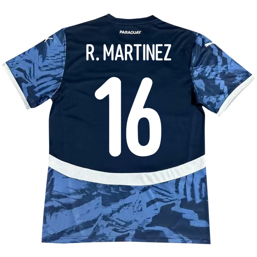 Hombre Camiseta Paraguay Ramona Martínez #16 Azul 2ª Equipación 24-26 La Camisa Chile